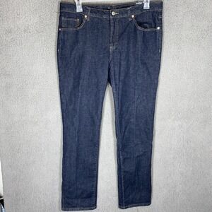 New Faded Glory  Women's Sz 16A Indigo Straight Midrise Slim Through Hip&thigh
